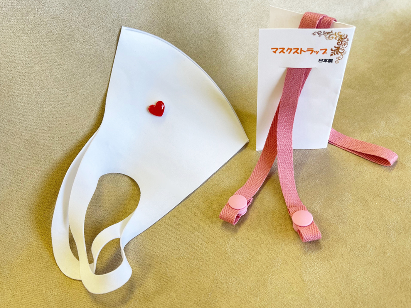 デザインモチーフマスクピアス＆カラーマスクストラップセット