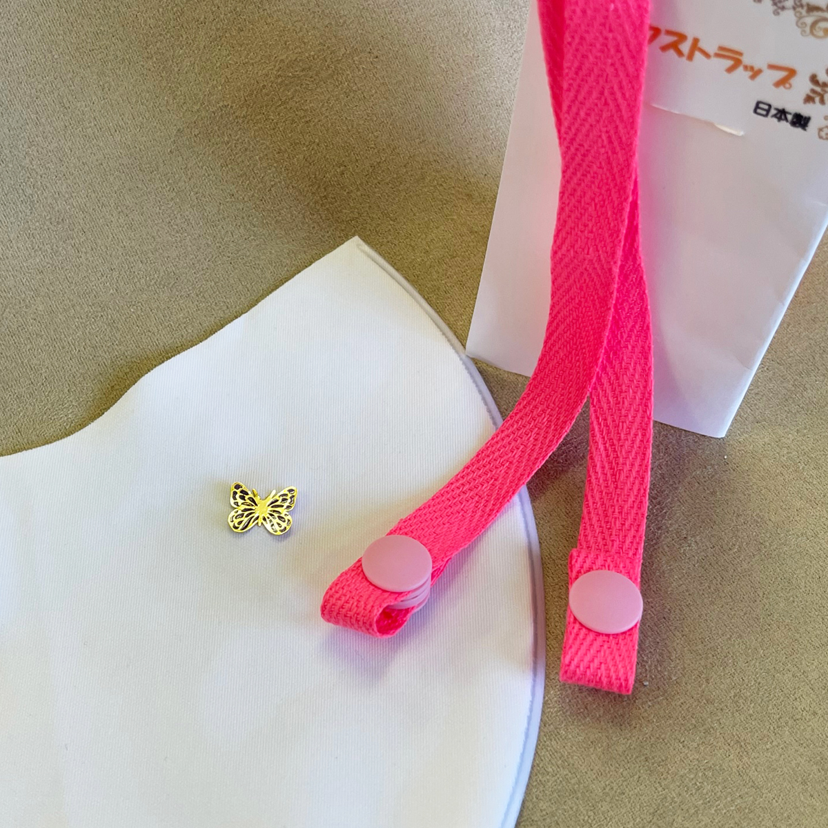 デザインモチーフマスクピアス＆カラーマスクストラップセット