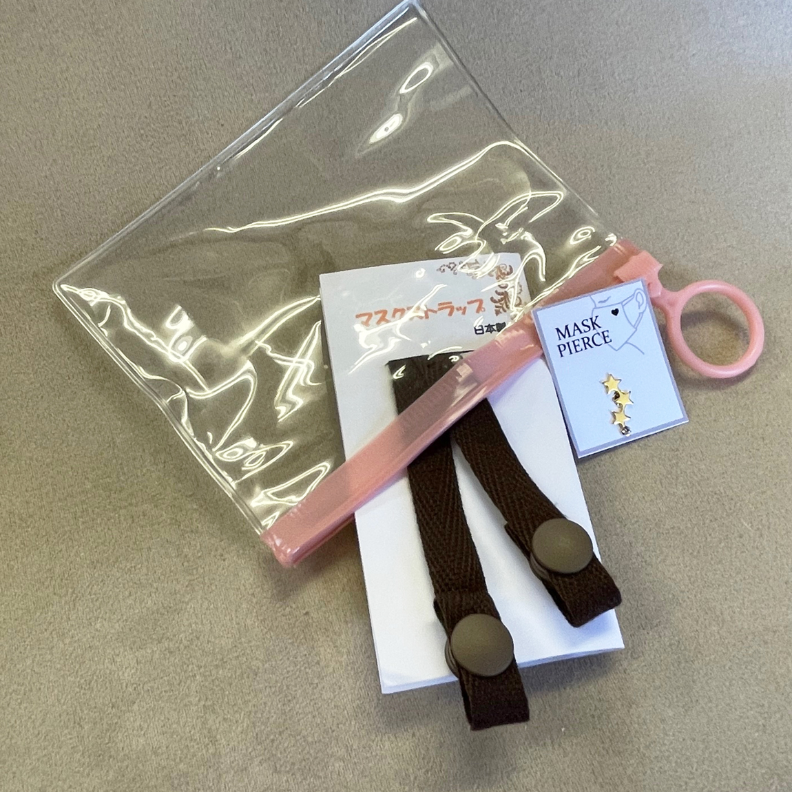 デザインモチーフマスクピアス＆カラーマスクストラップセット