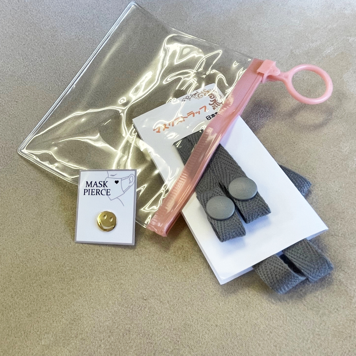 デザインモチーフマスクピアス＆カラーマスクストラップセット