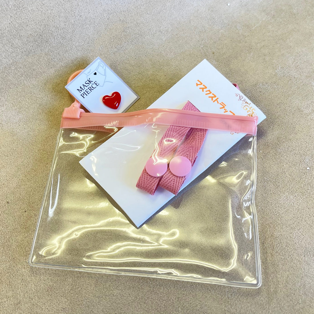 デザインモチーフマスクピアス＆カラーマスクストラップセット