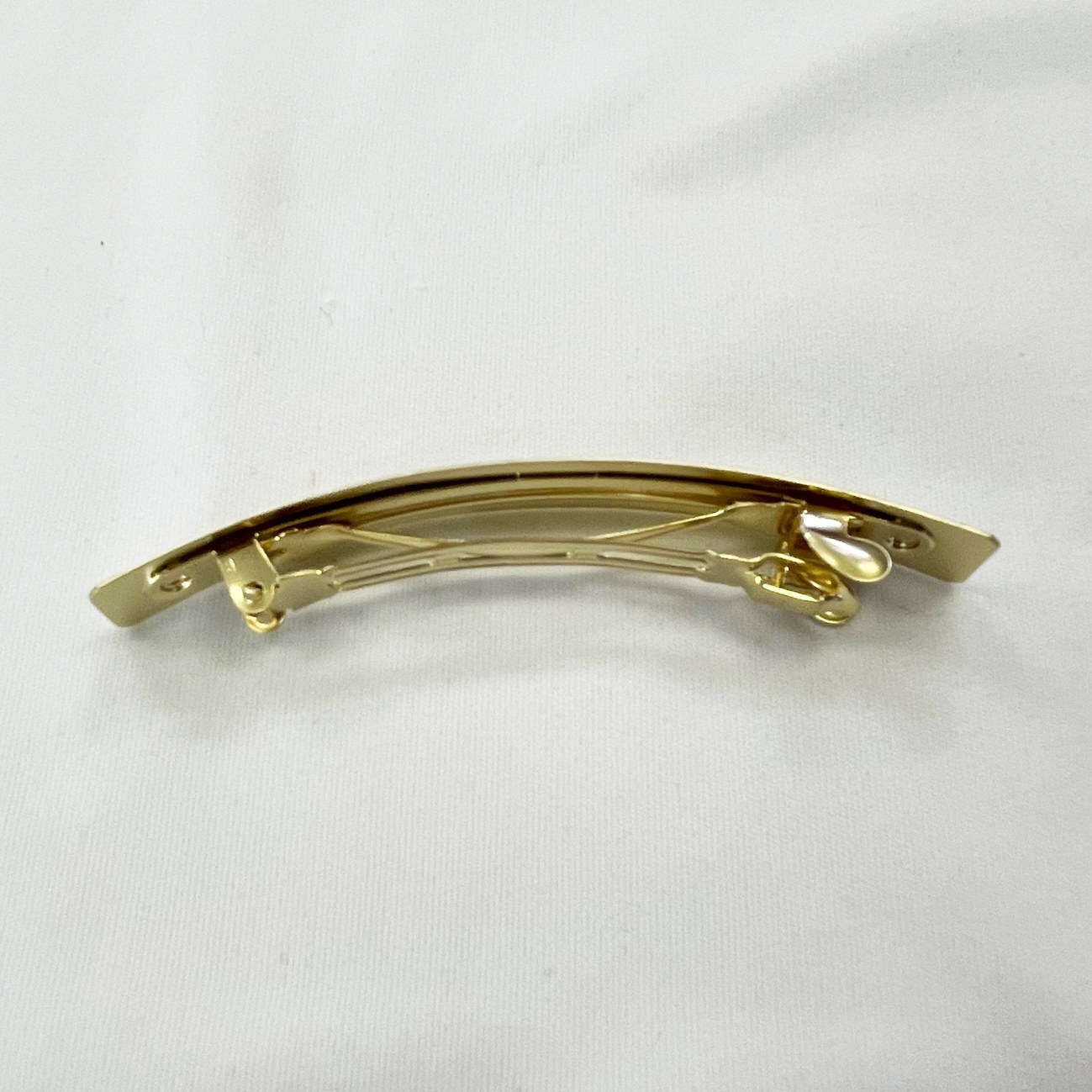 メタル槌目シンプルバレッタ