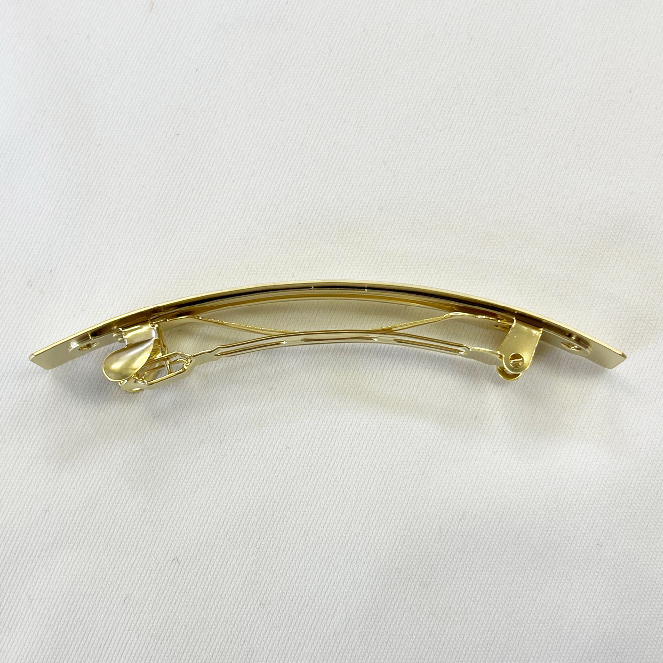 メタル網目シンプルバレッタ