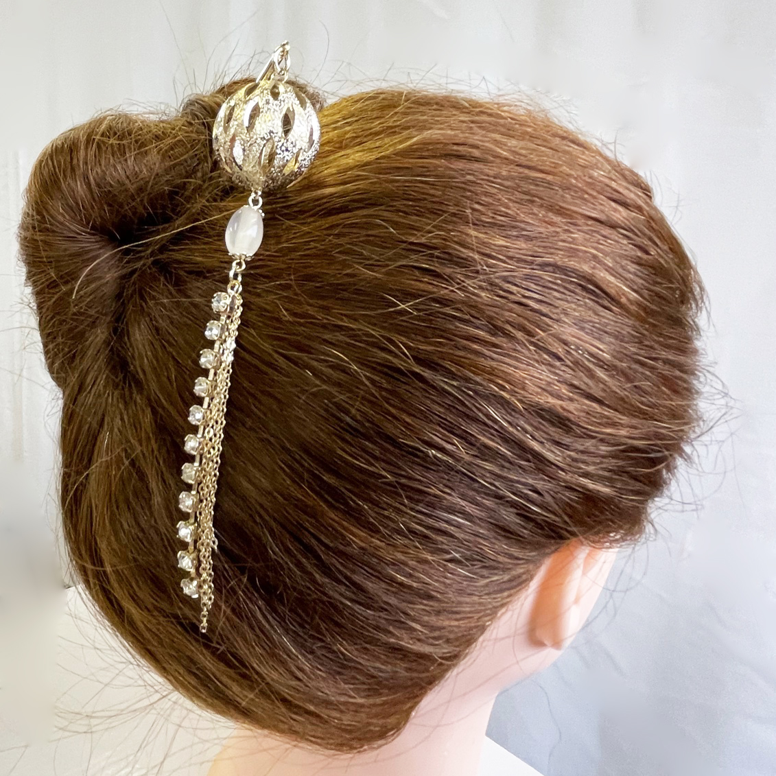 透かしくす玉ラインストーン下がりかんざし