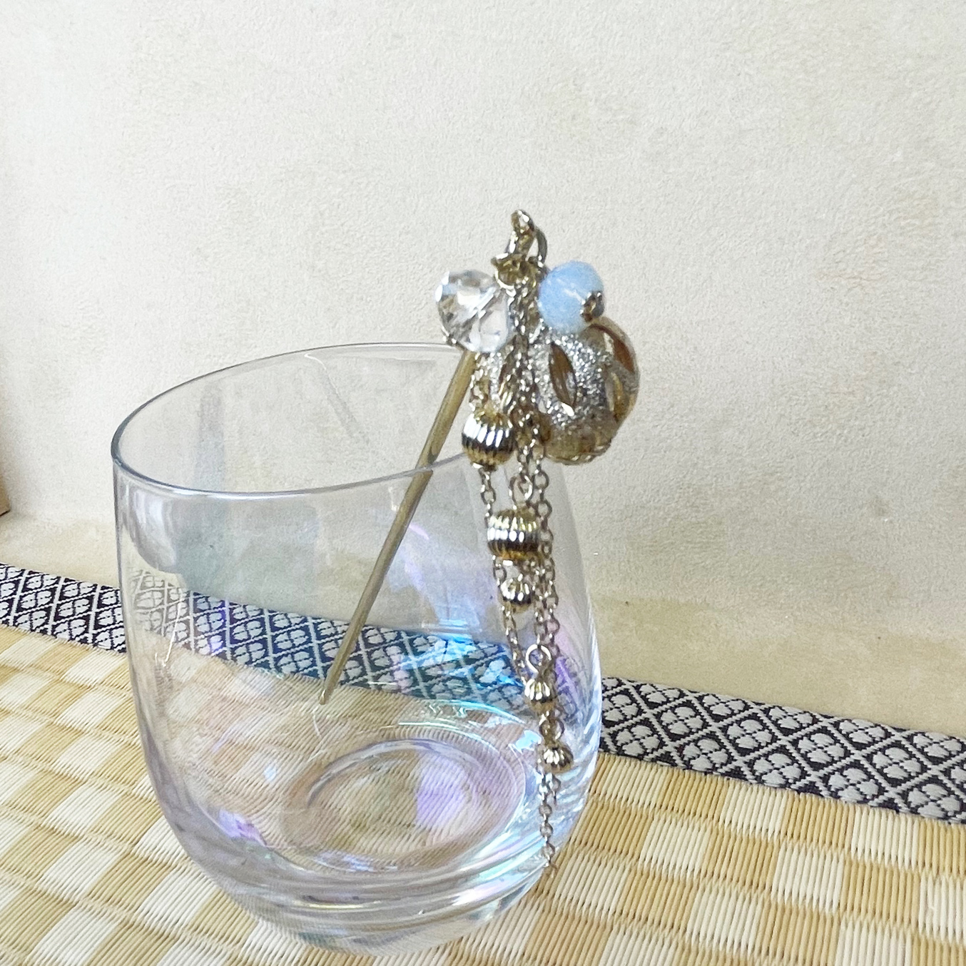 透かしくす玉チェーン下がりかんざし