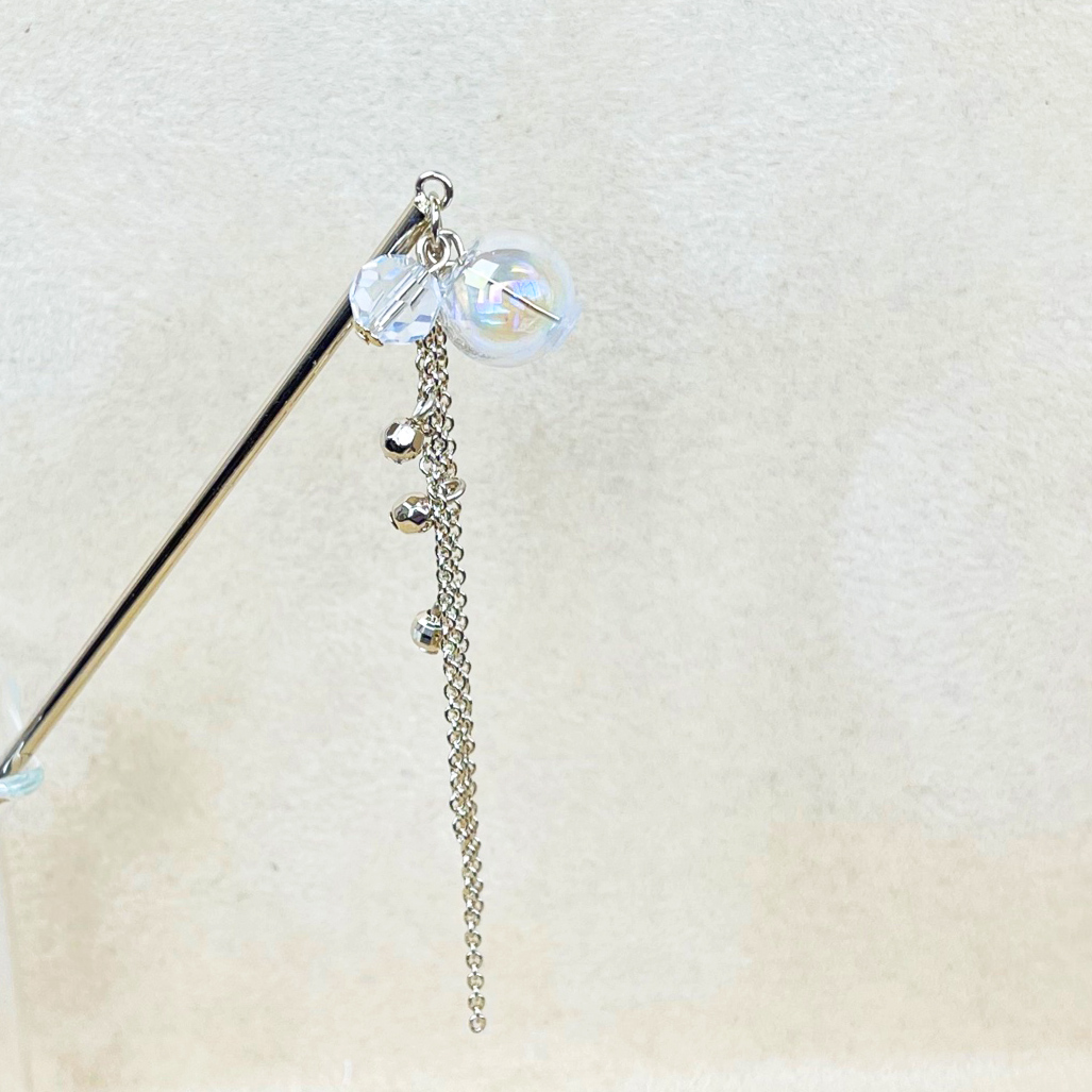 ガラス玉チェーン下がりかんざし