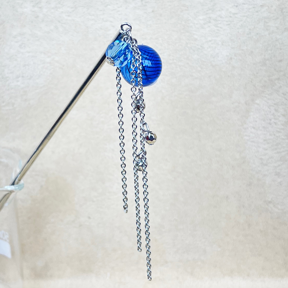 ガラス玉チェーン下がりかんざし