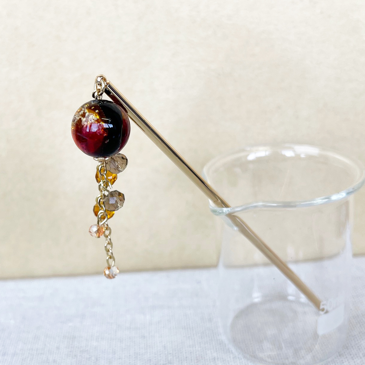 とんぼ玉下がりかんざし