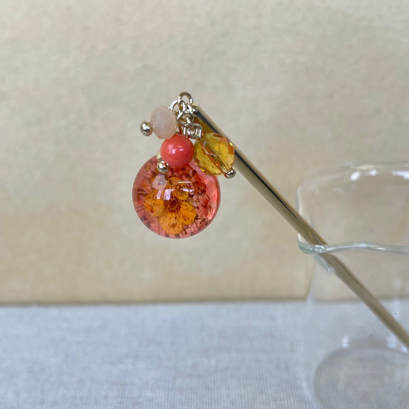 ドライフラワー玉かんざし