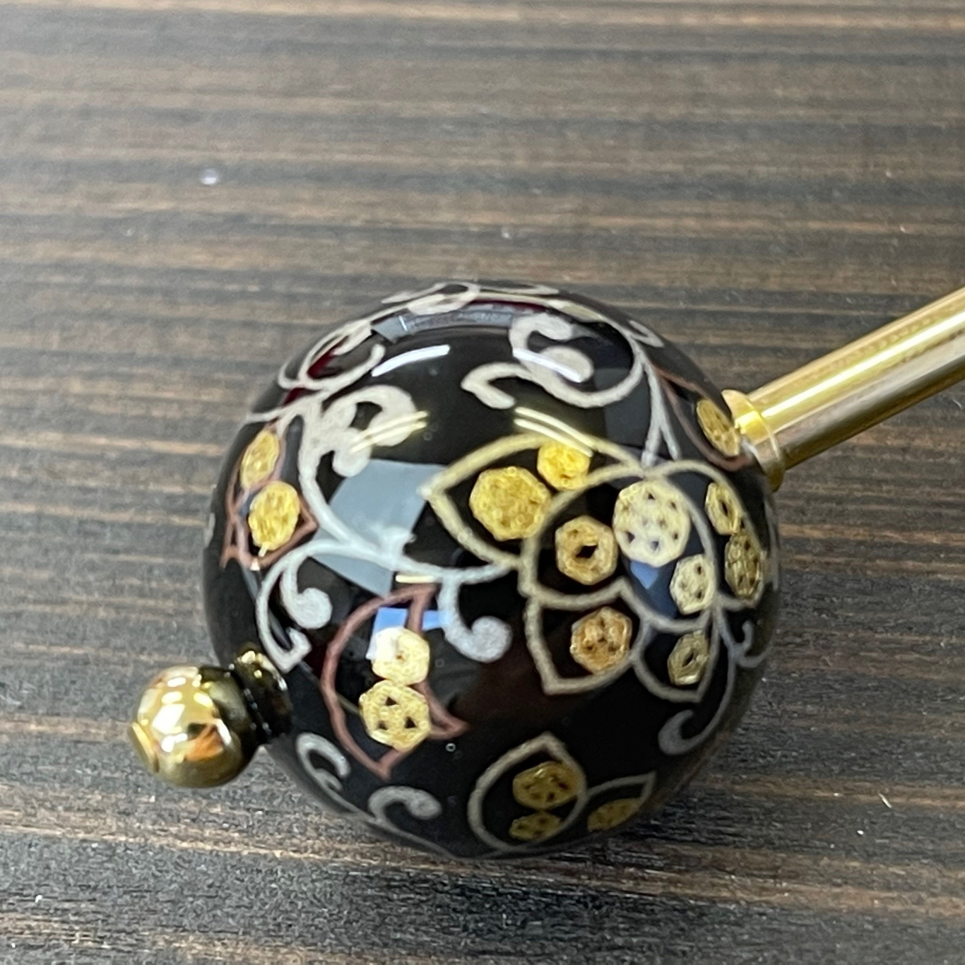 花唐草玉かんざし＆ガラスＵピンセット