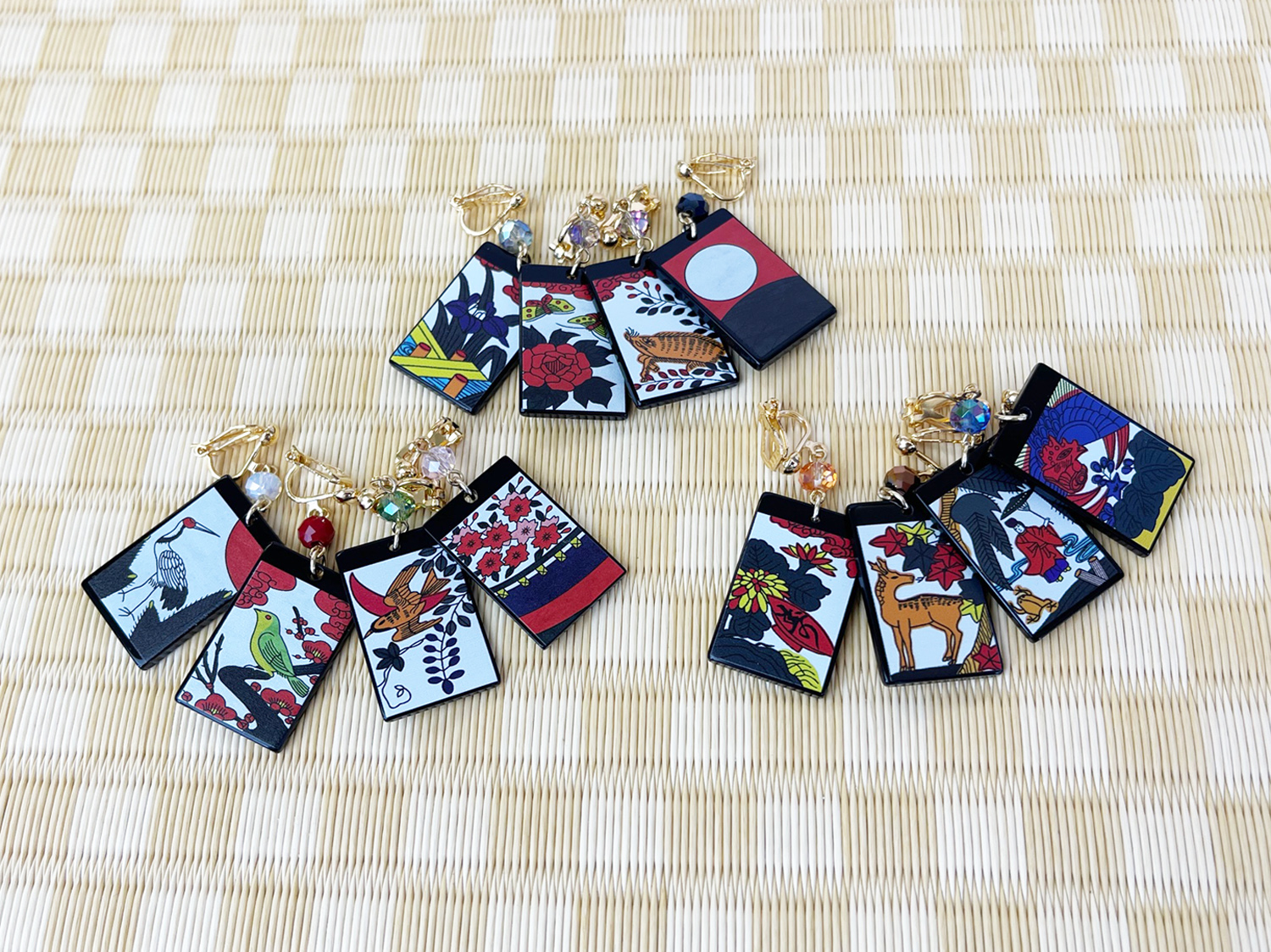 花札イヤリング