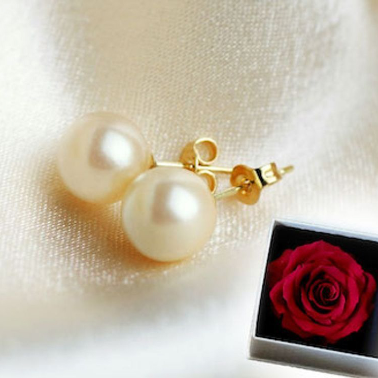 【Clementia】K18 イエローゴールドパールピアス