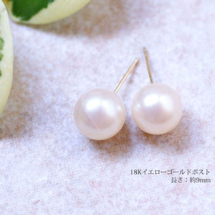 【Clementia】K18 イエローゴールドパールピアス