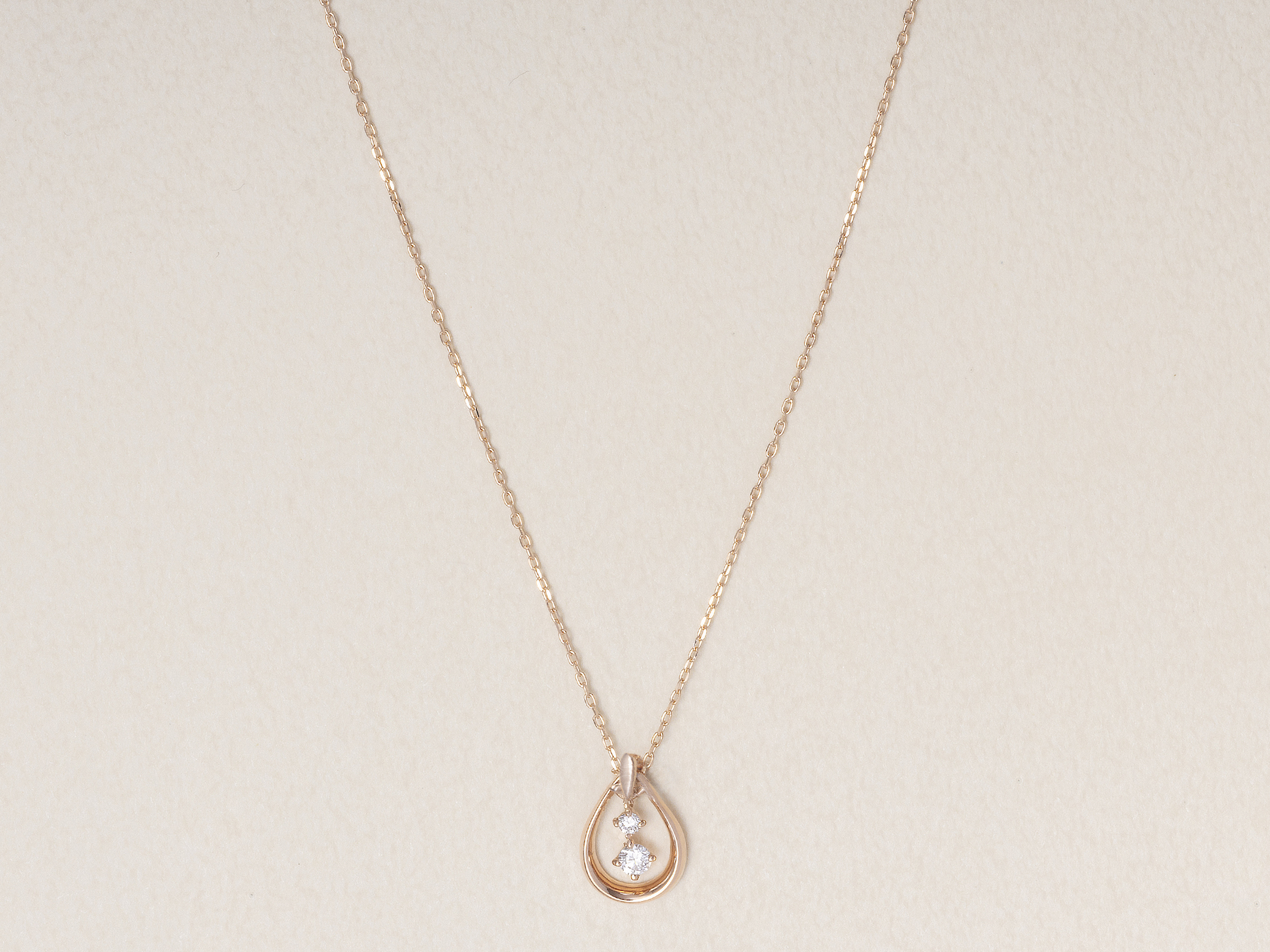 K10ピンクゴールド ダイヤモンド ペンダント