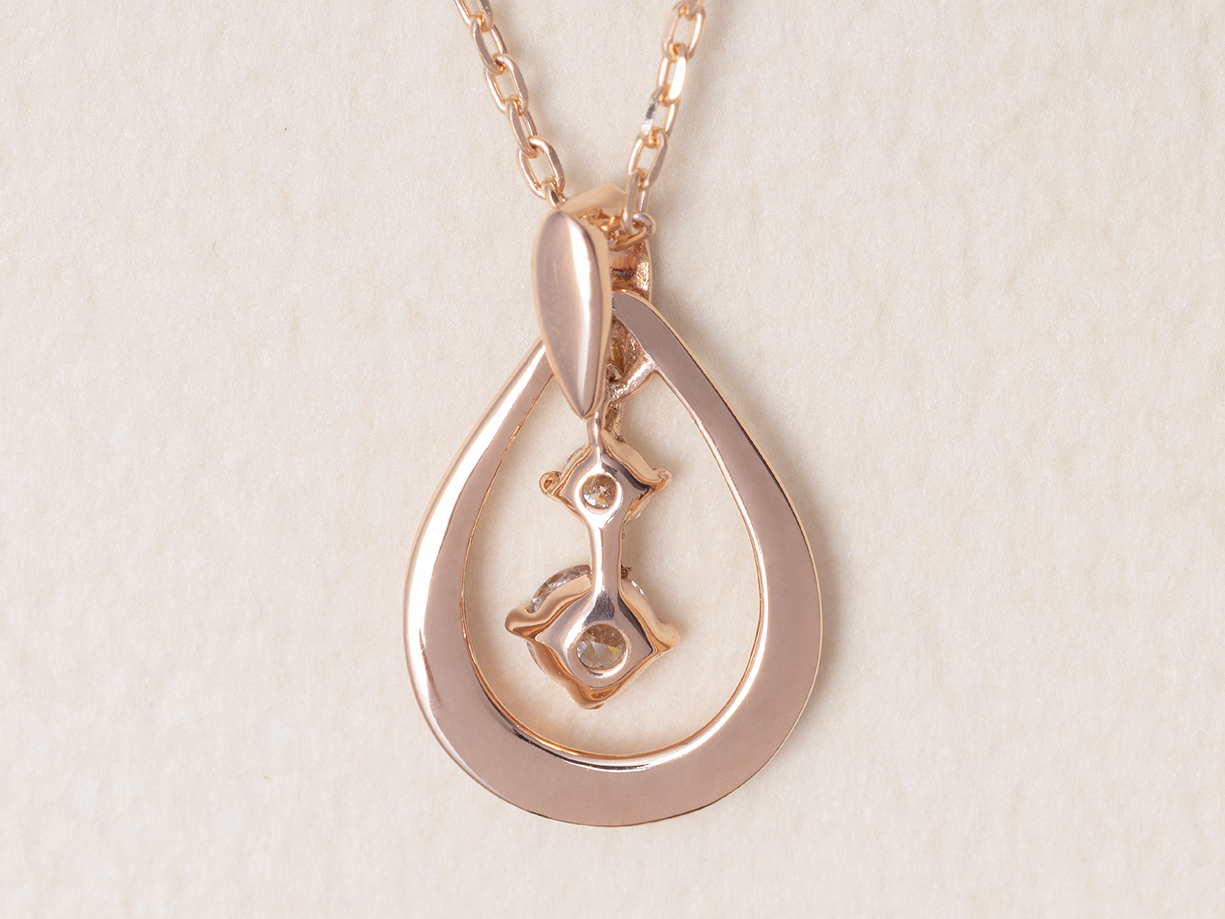 K10ピンクゴールド ダイヤモンド ペンダント