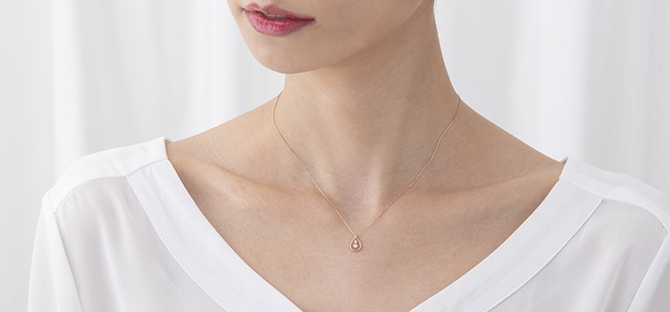 K10ピンクゴールド ダイヤモンド ペンダント