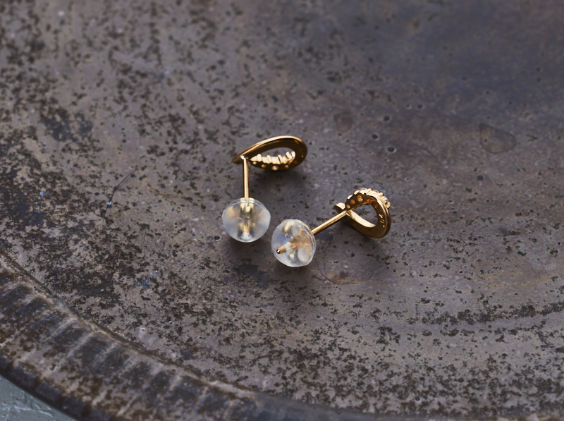 K18イエローゴールド ダイヤモンド ピアス