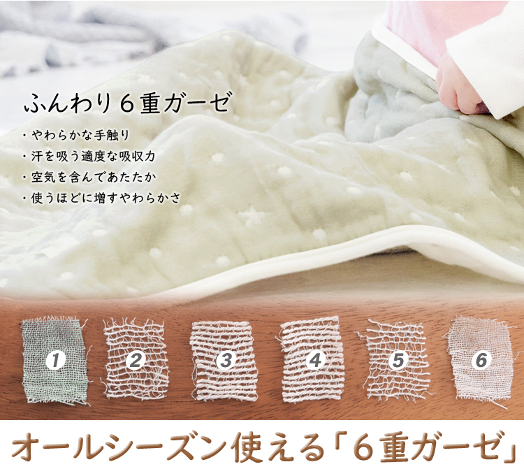 6重ガーゼケット M