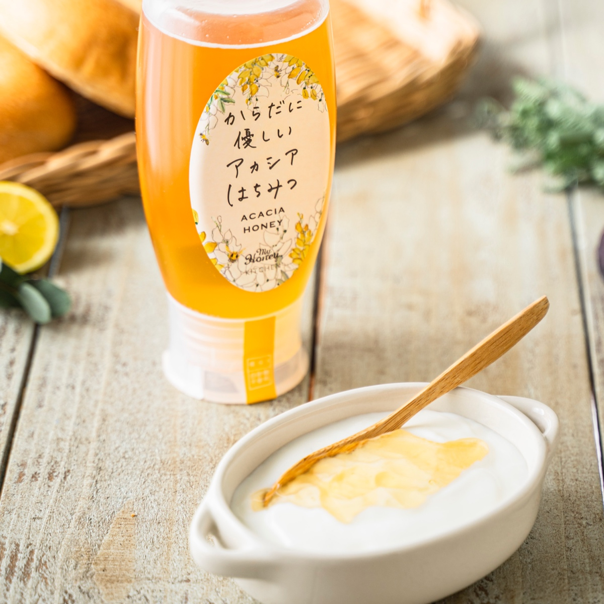 ナッツの蜂蜜漬けL＆ハニーショコラM&アカシアハニーチューブボトル300g