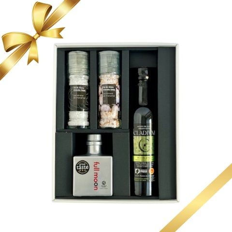 三種の神器セット(CLADIVM250ml・ホワイトバルサミコ12年熟成・ミル付き岩塩ミネラル・ミル付き岩塩ガーリック)