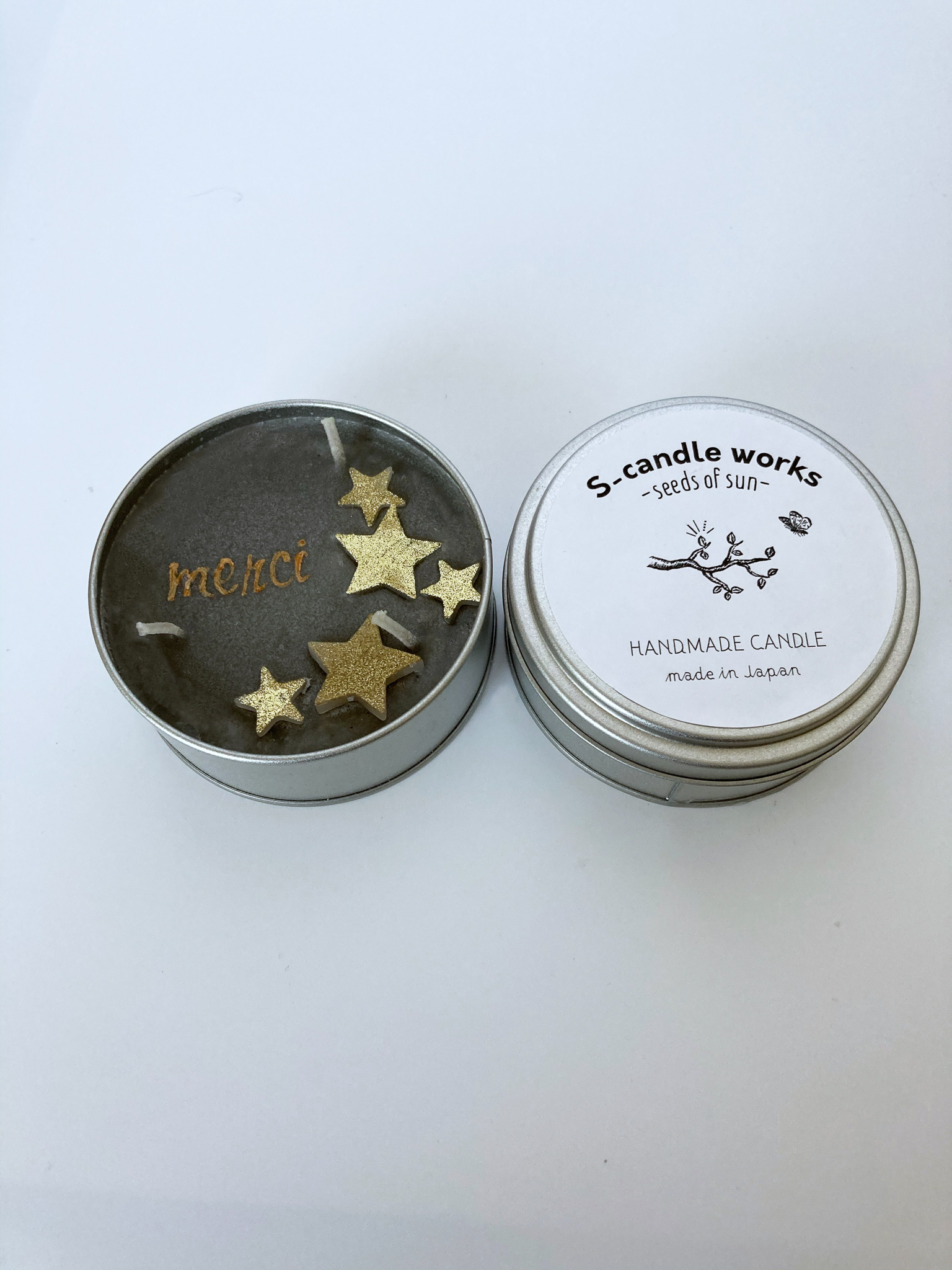 メッセージ缶キャンドル