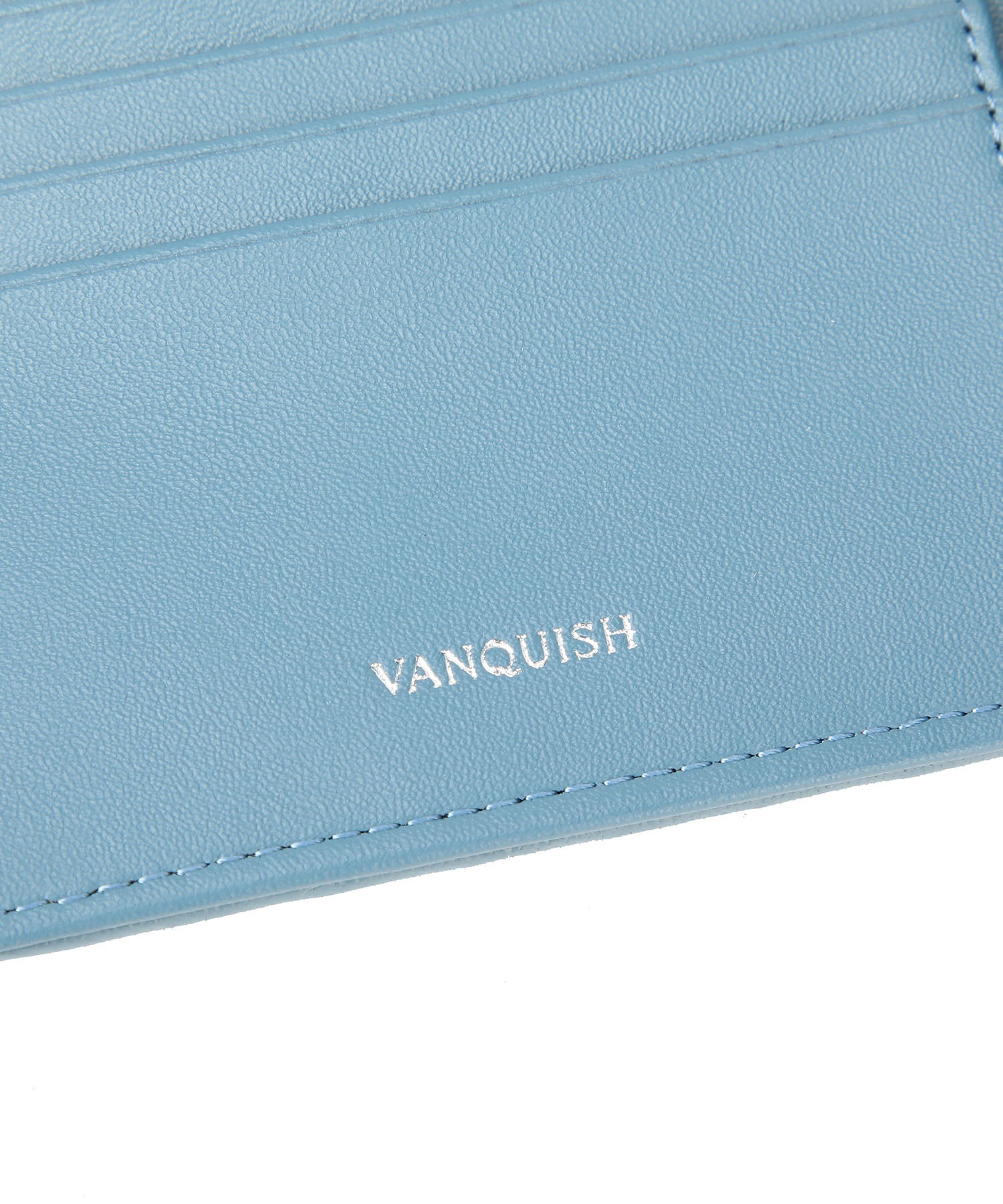 ﾗﾑ革編込み二つ折り財布