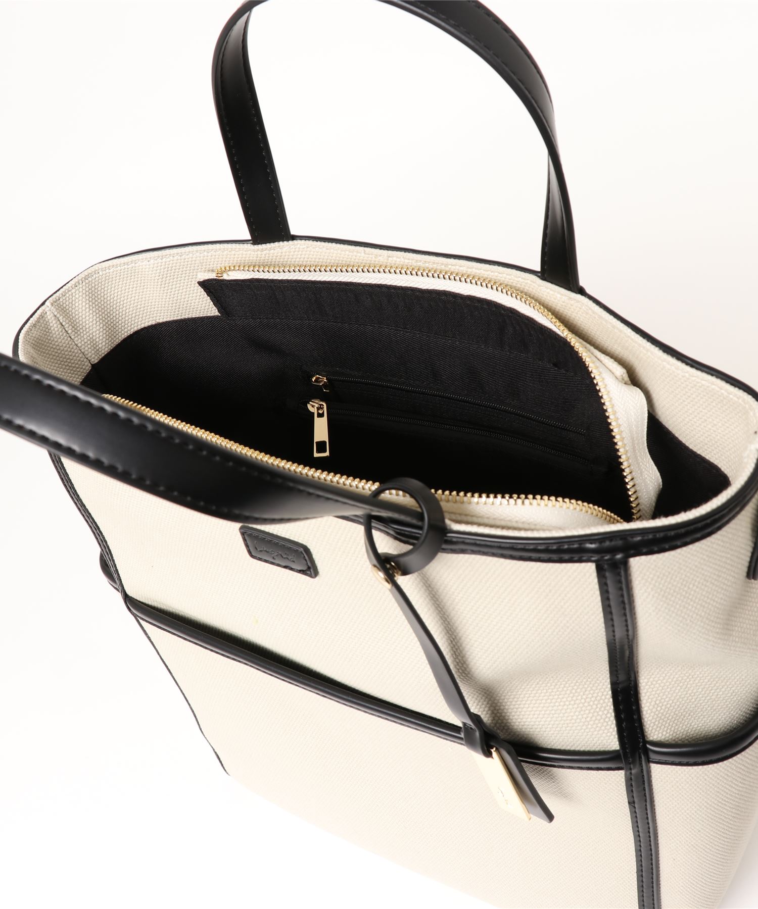 ナチュラルコットン縦長Ａ4トート  チャーム付き