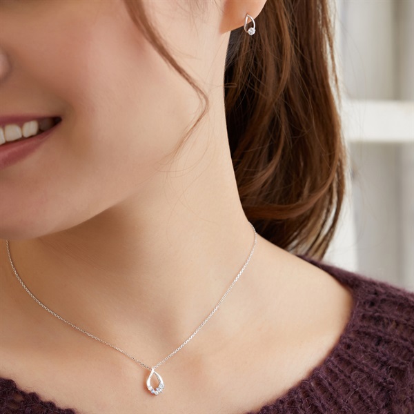 K10ホワイトゴールド ピアス 151136553204