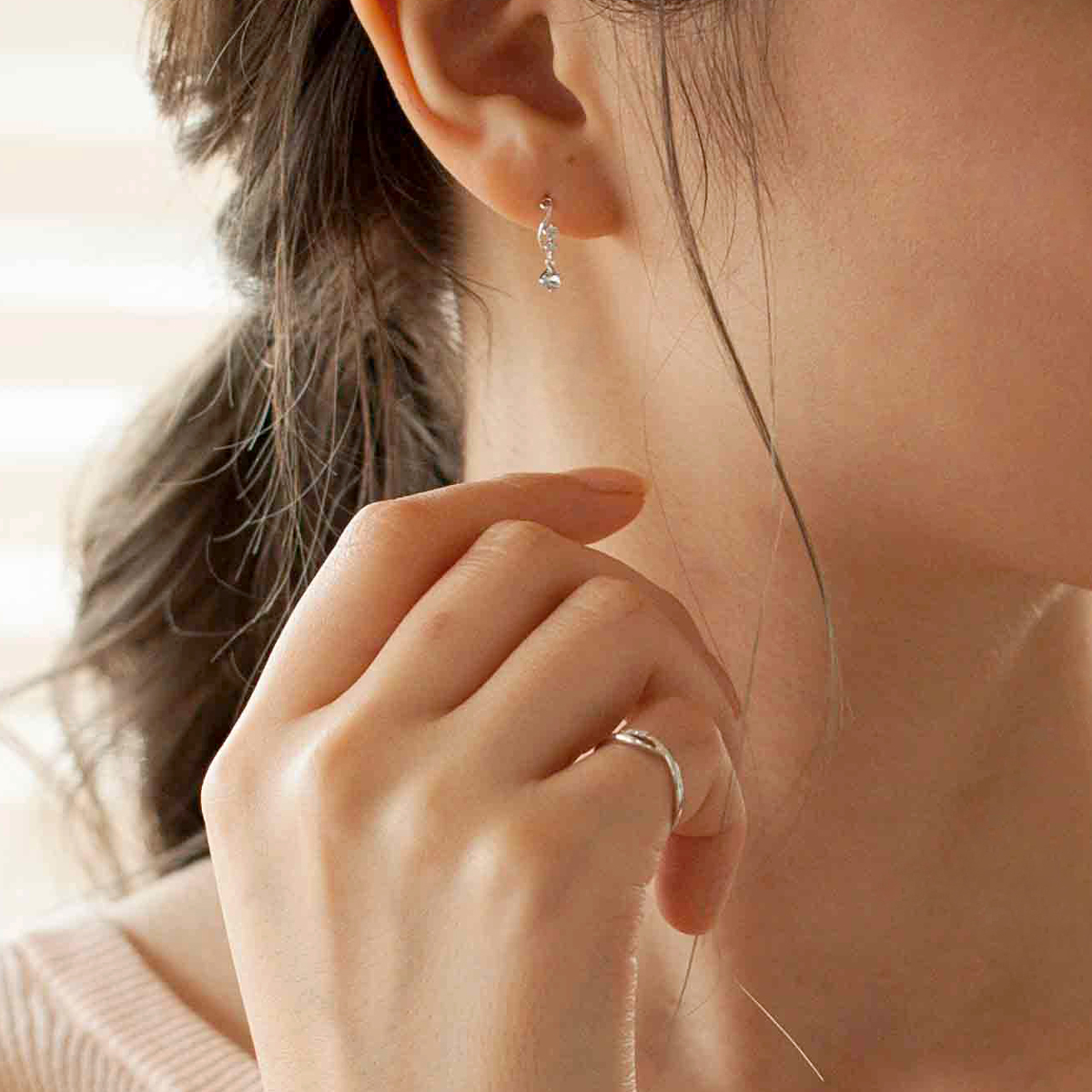 K10ホワイトゴールド ピアス 151646153201