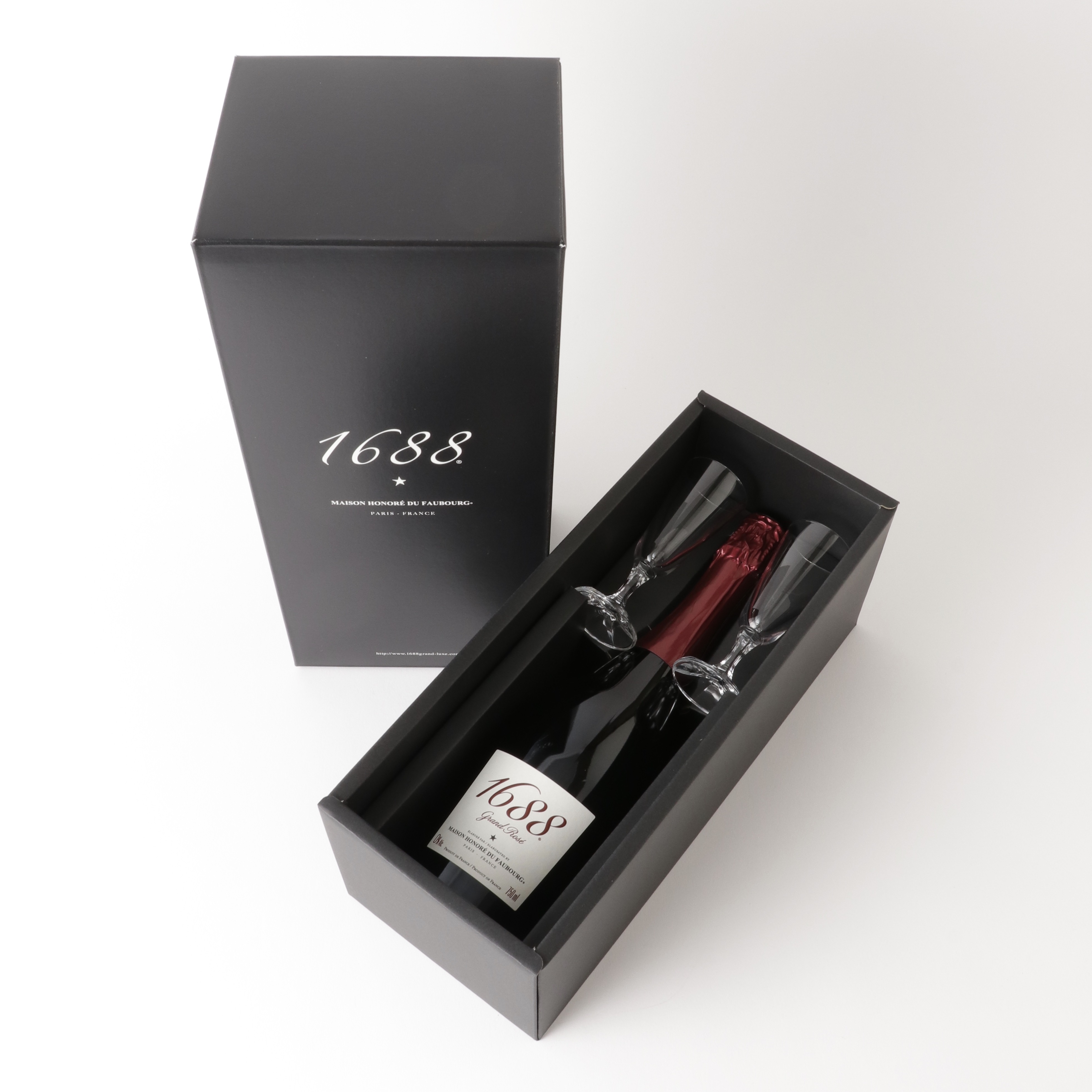 1688 ペアグラスセット 750ml 箱入 フランス製ノンアルコール･スパークリング
