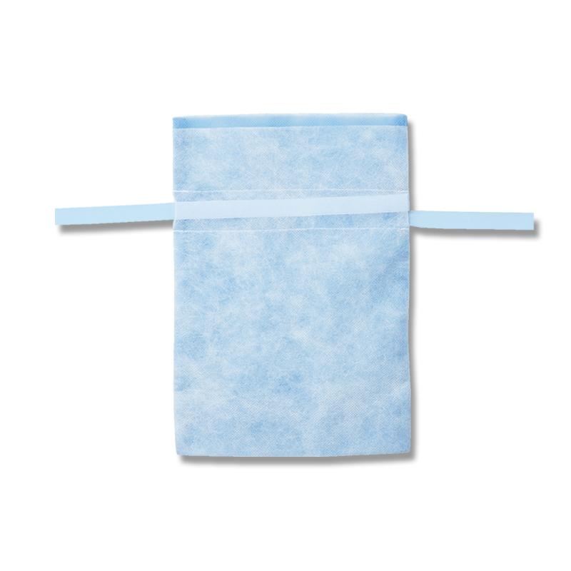 ラッピング用不織布巾着袋Sサイズ　10枚セット ライトブルー(PP製不織布)