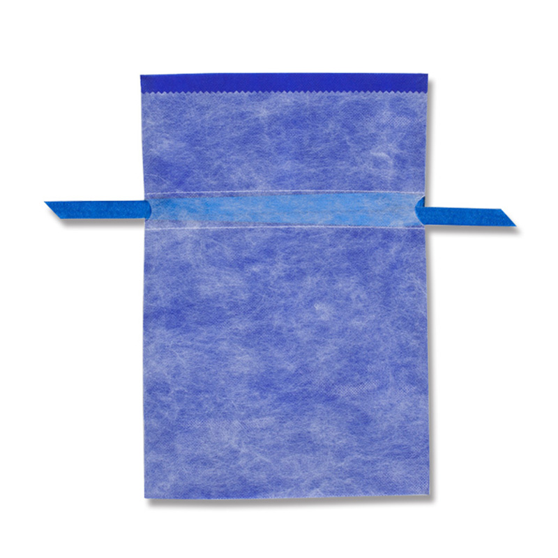 ラッピング用不織布巾着袋Mサイズ　5枚セット ネイビー(PP製不織布)