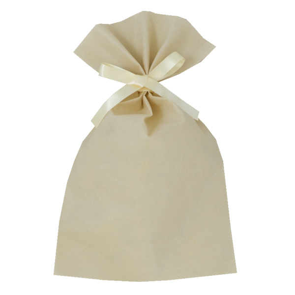 TANP（タンプ）　ベージュ(不織布)　10枚セット　ラッピング用不織布巾着袋Mサイズ　東京アート株式会社のプレゼント・ギフト通販
