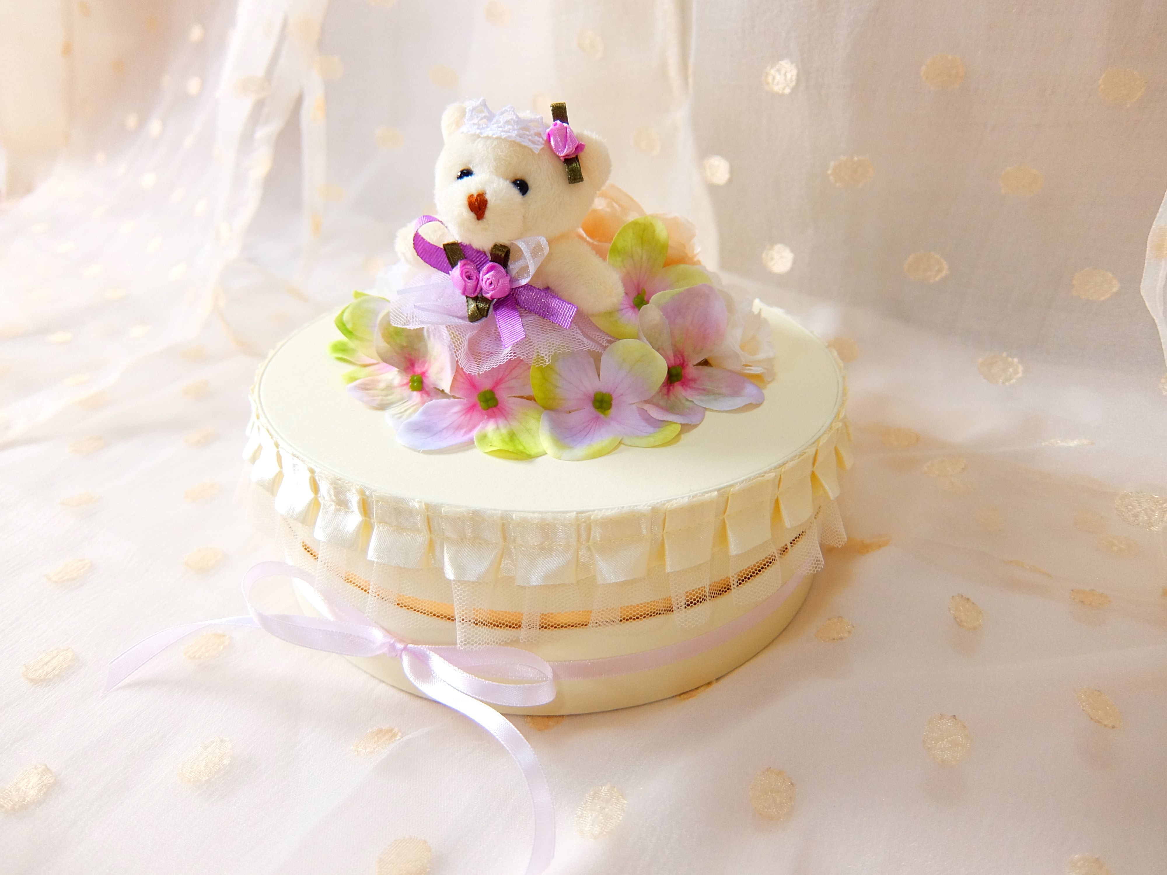 【タンプ限定】ダイパーケーキボックスタイプ1段ドレスベア