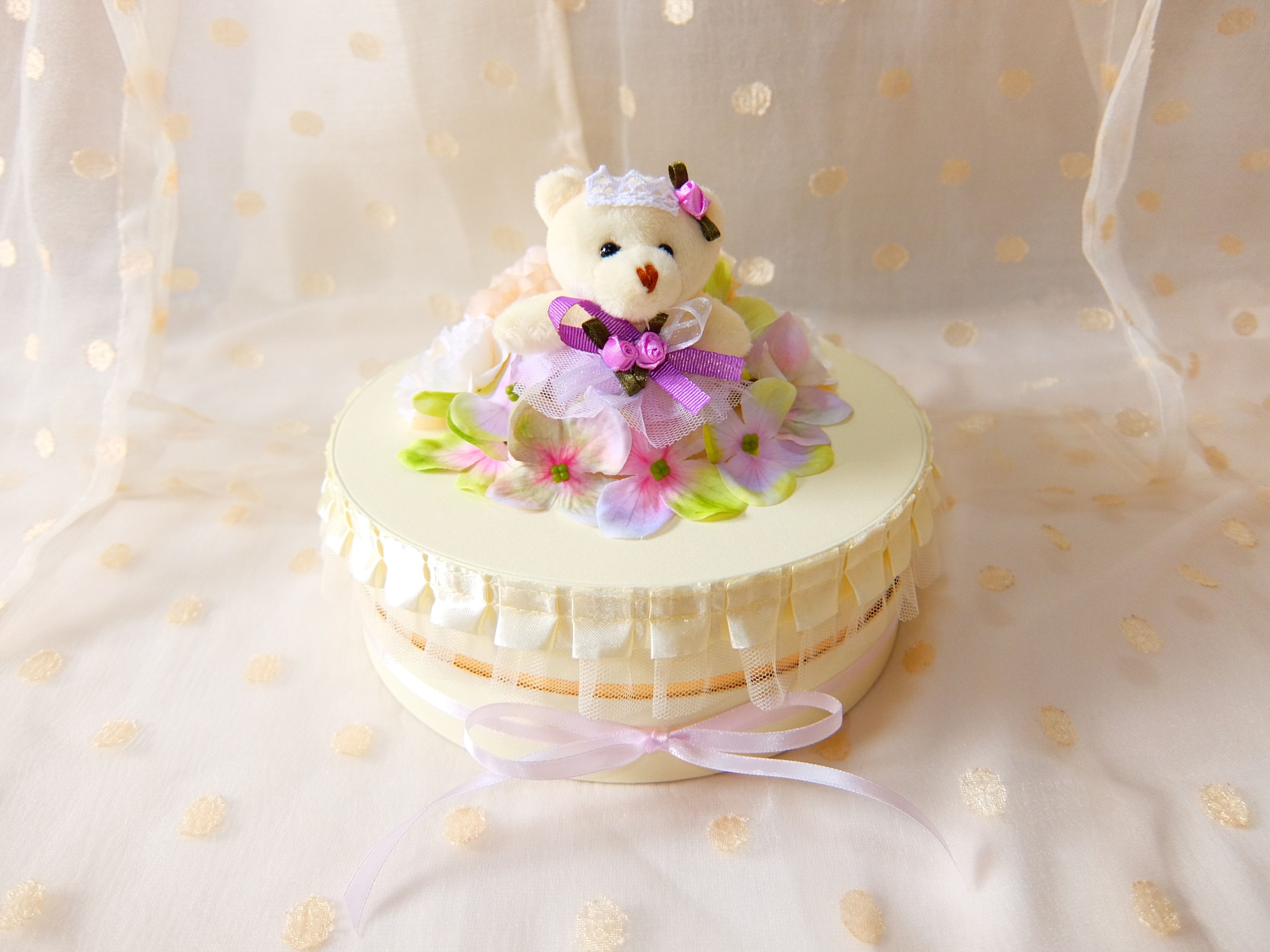 【タンプ限定】ダイパーケーキボックスタイプ1段ドレスベア