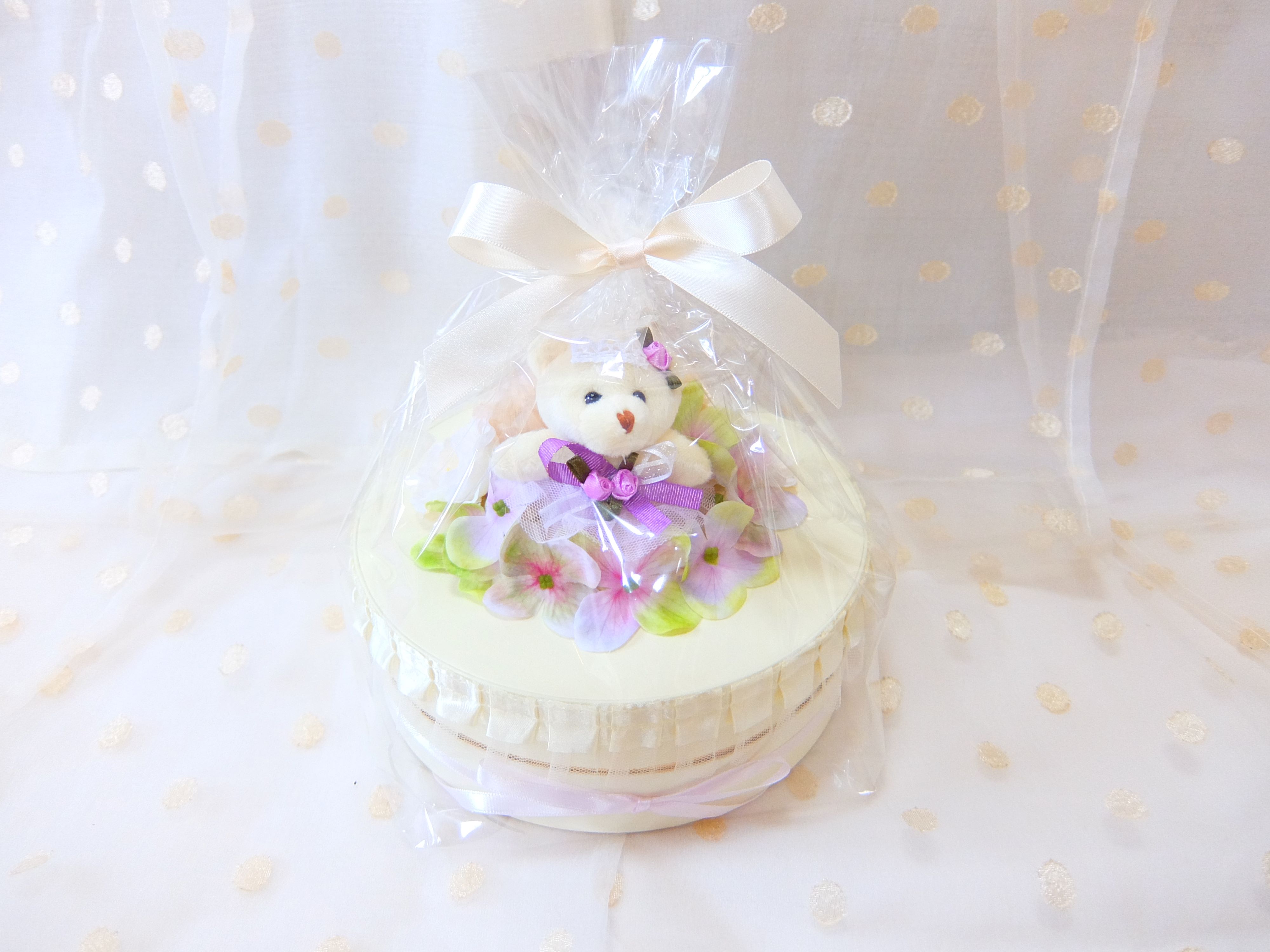 【タンプ限定】ダイパーケーキボックスタイプ1段ドレスベア