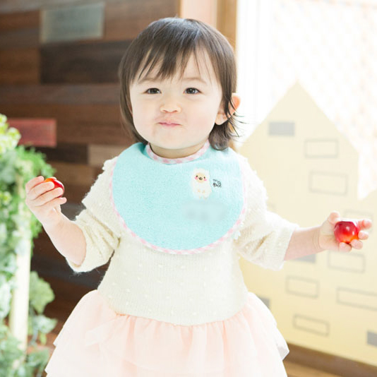 よだれかけ&ポンチョセット 女の子用