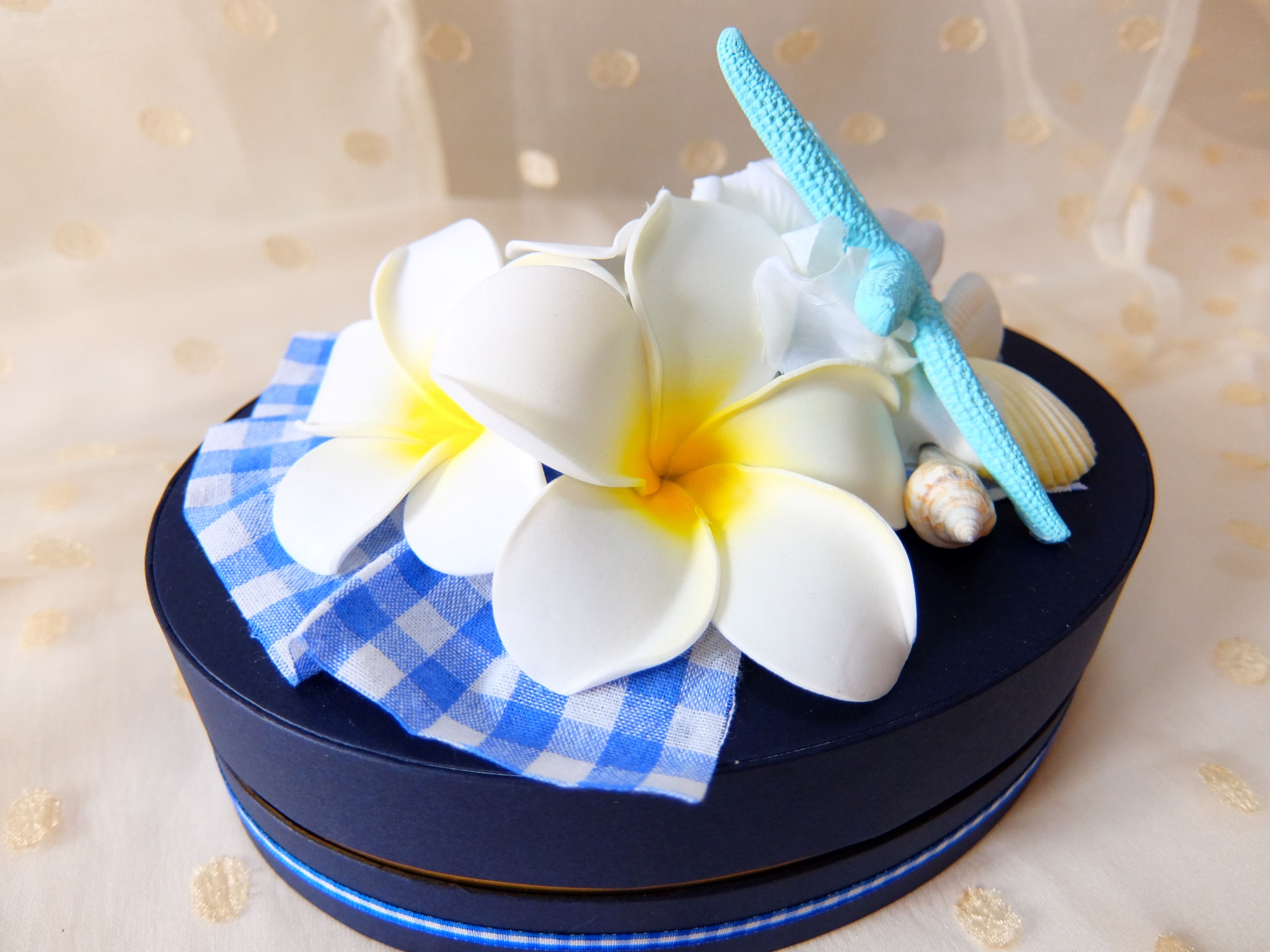 【タンプ限定】ダイパーケーキボックスタイプ1段プルメリア＆シェル