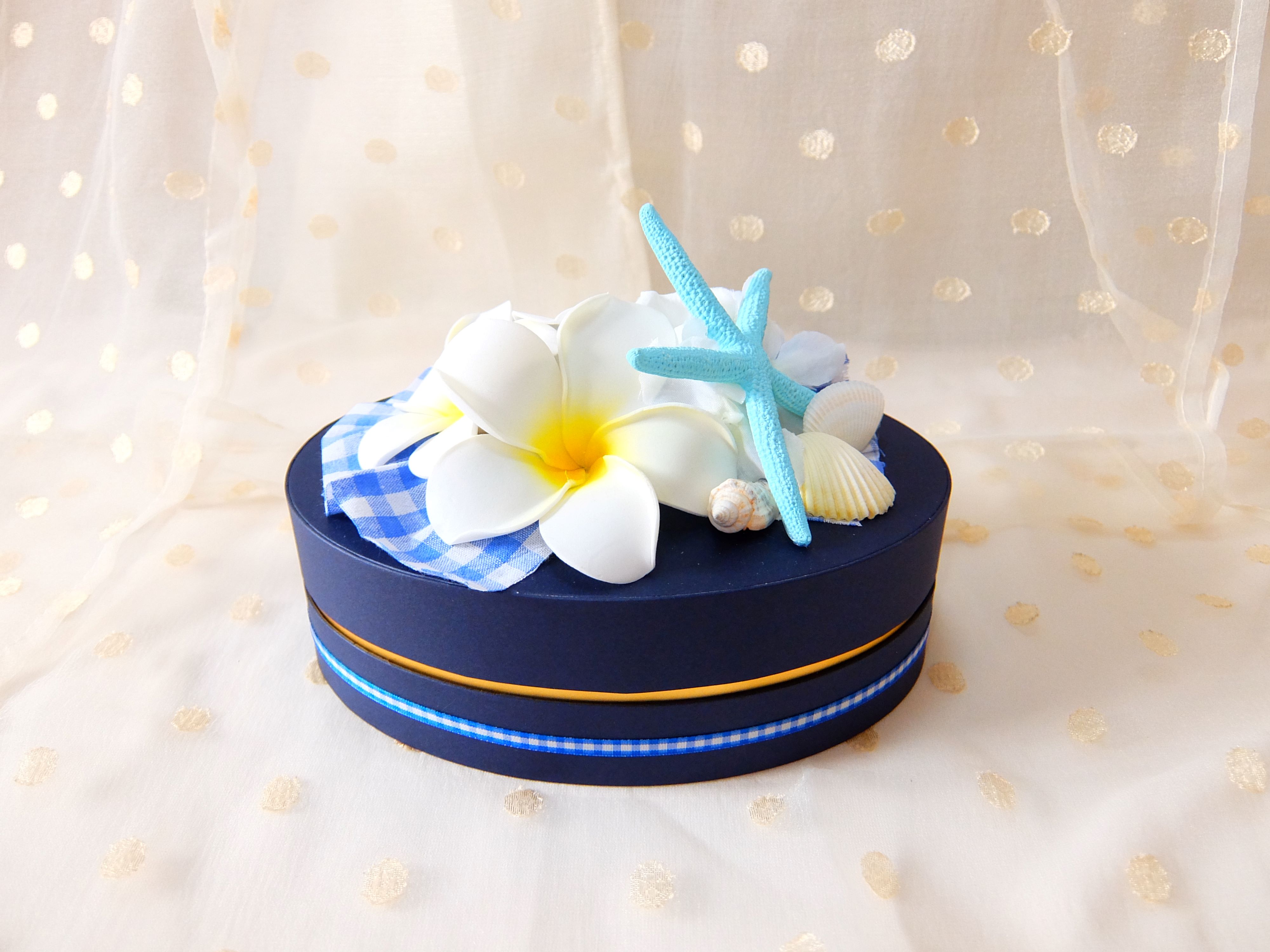 【タンプ限定】ダイパーケーキボックスタイプ1段プルメリア＆シェル