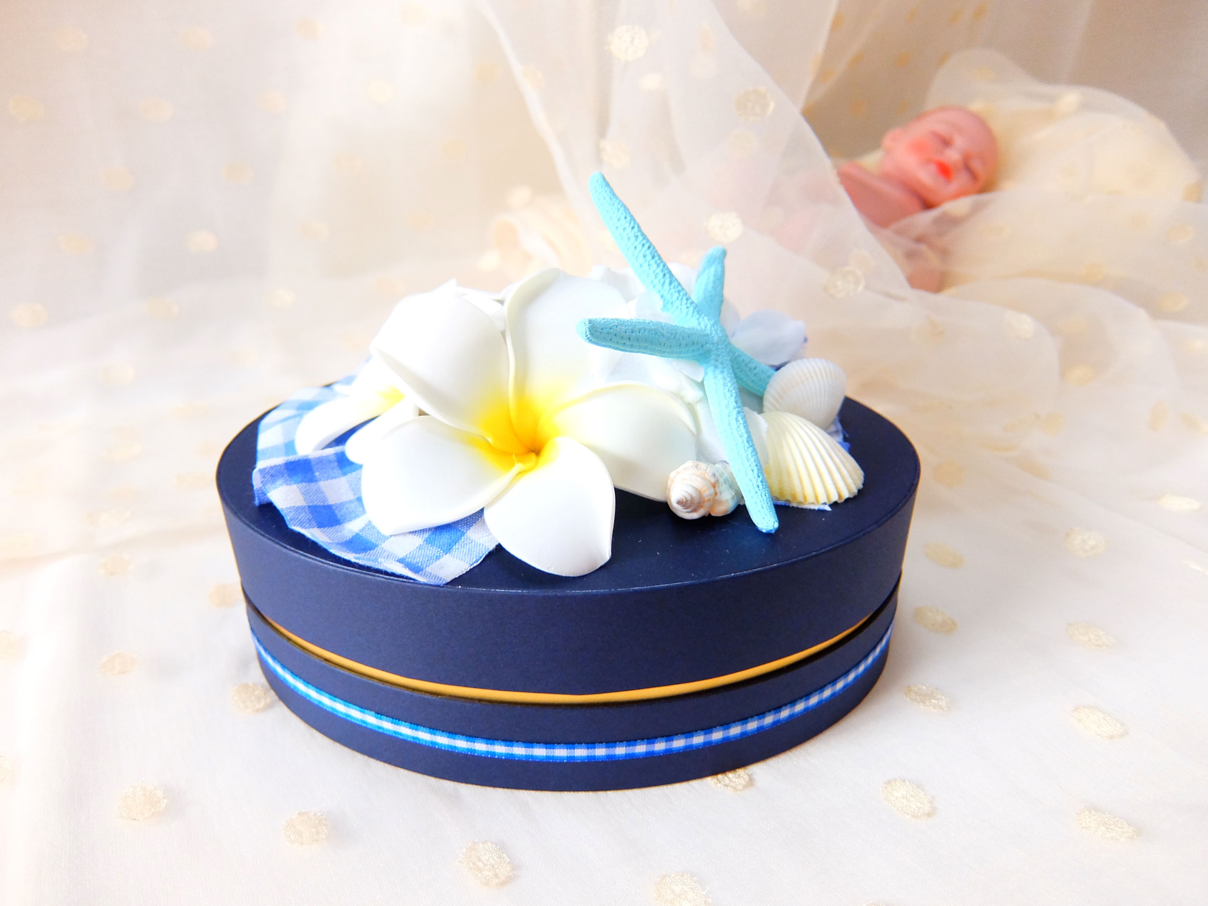 【タンプ限定】ダイパーケーキボックスタイプ1段プルメリア＆シェル