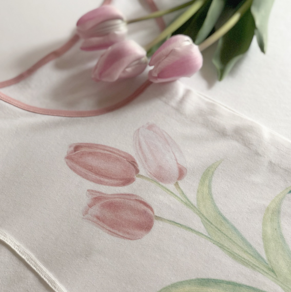 オシャレな前開き肌着（フラワー）