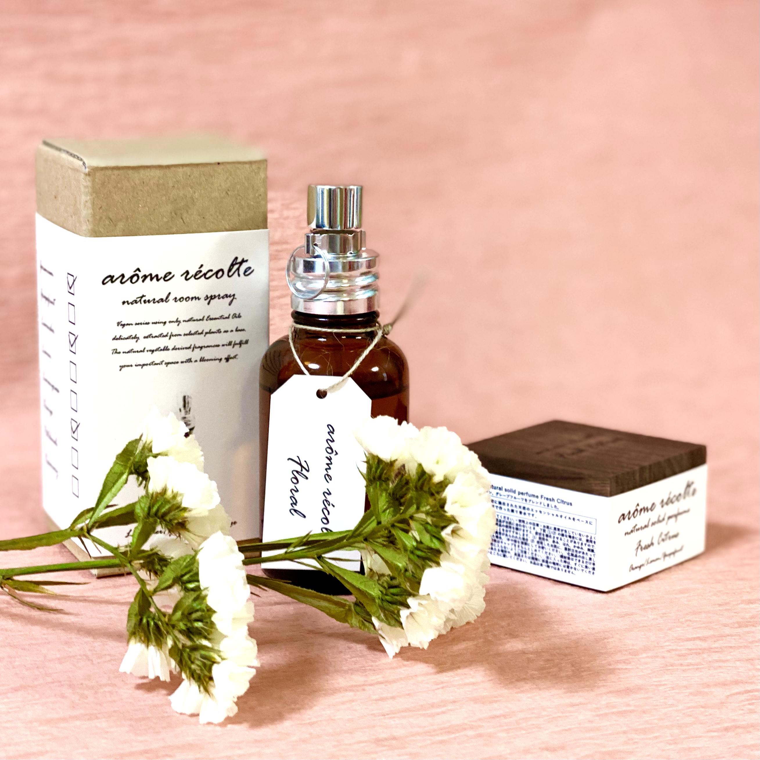 ナチュラルルームスプレー＆ソリッドパフューム　ギフトセット 