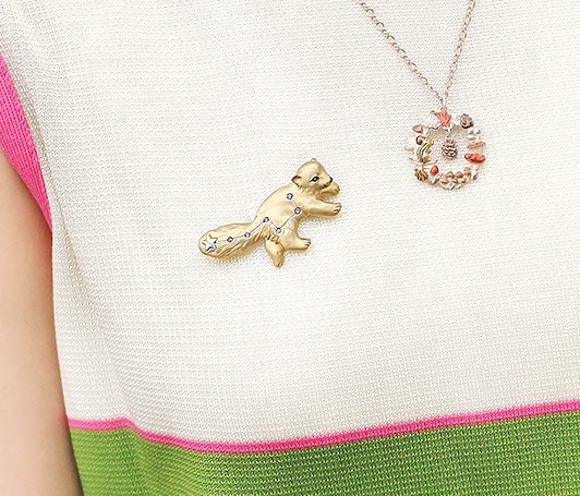 こぐま座ブローチGD