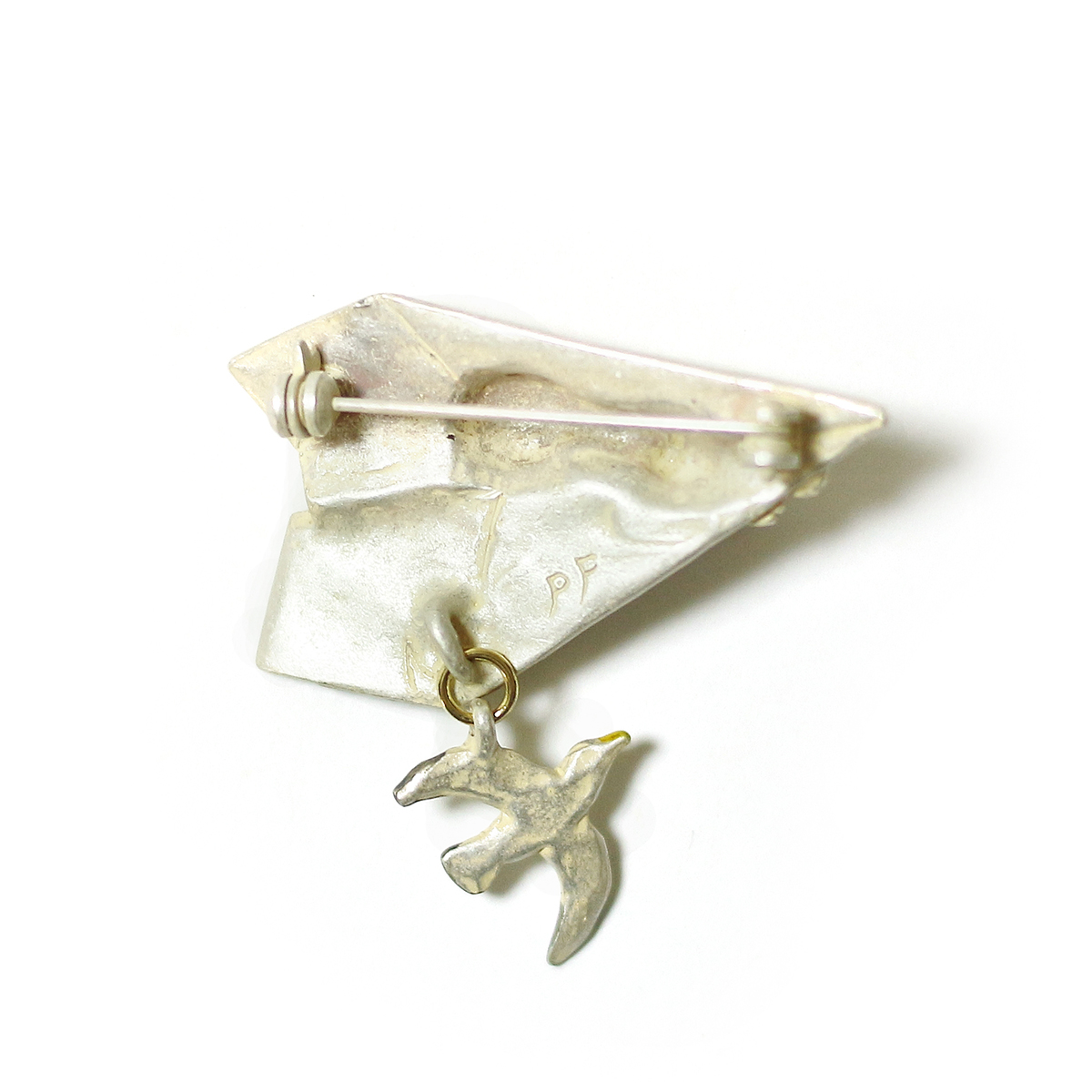 紙ヒコーキブローチ