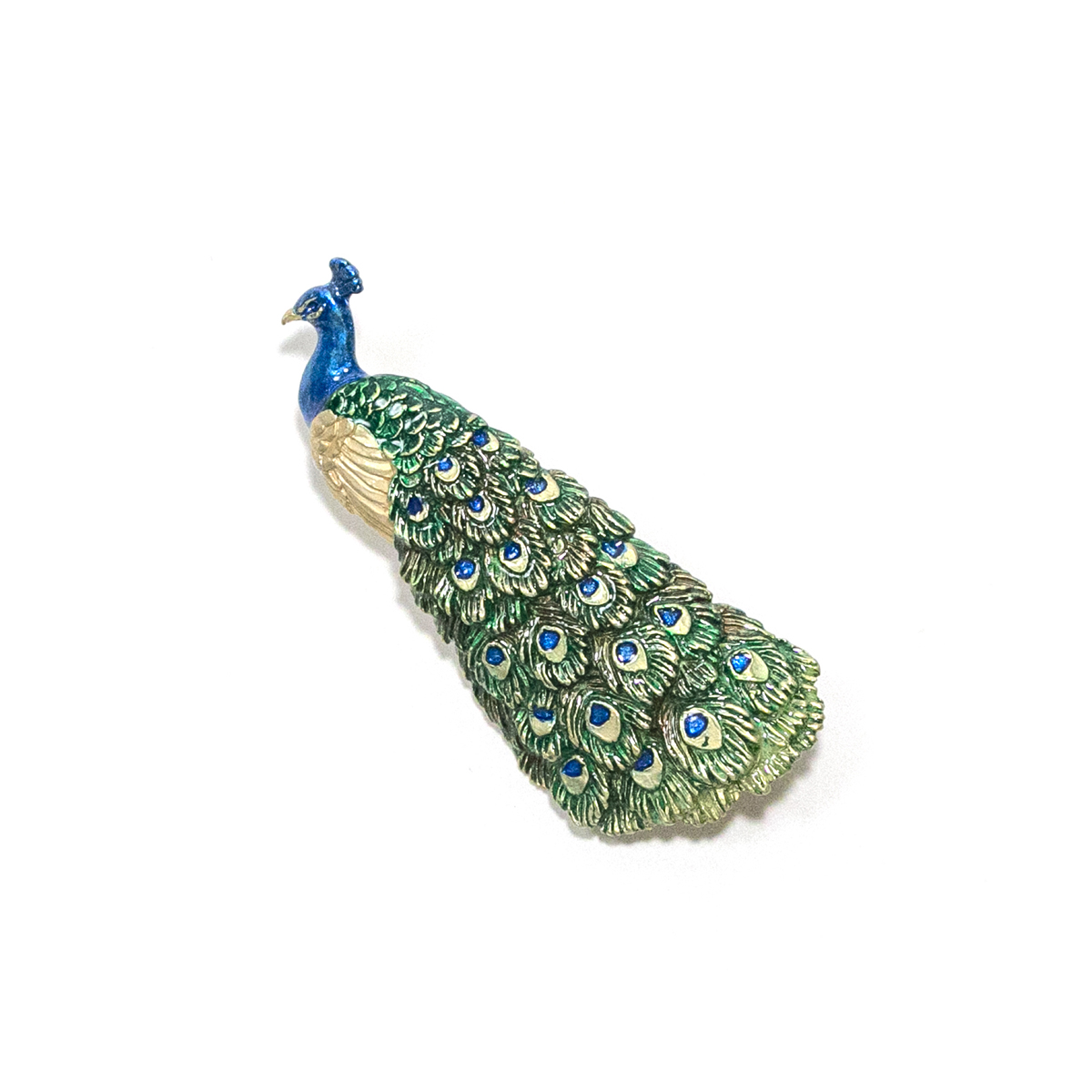 孔雀ブローチ