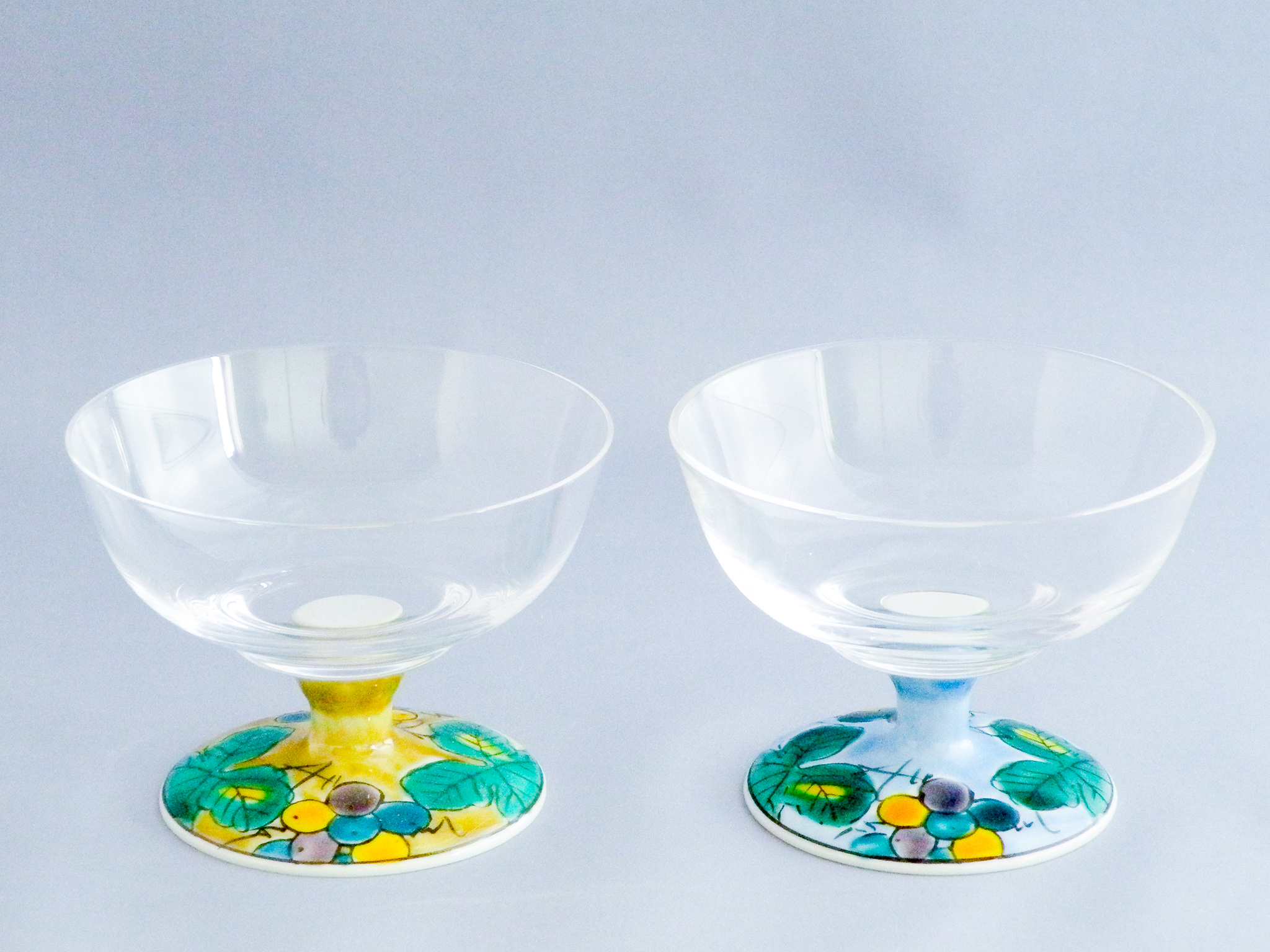 ペアデザートグラス中(無地)　ぶどう