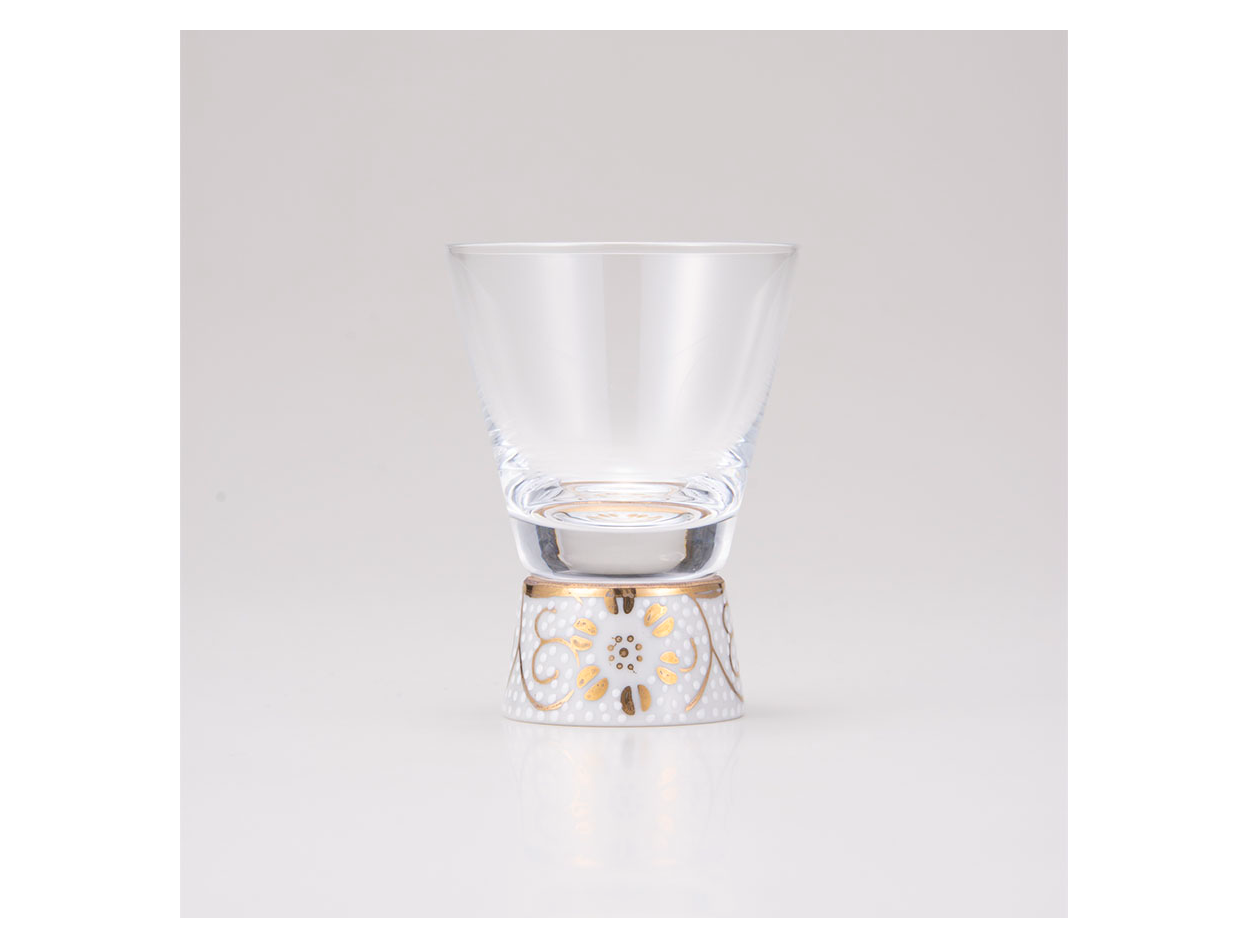 ペアショットグラス　白粒鉄仙・青粒鉄仙