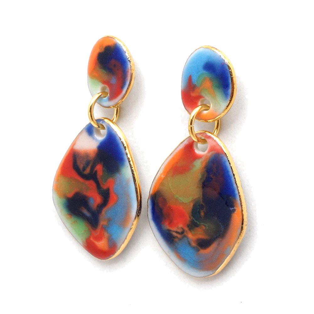 有田焼 エナメルプレート（ピアス）