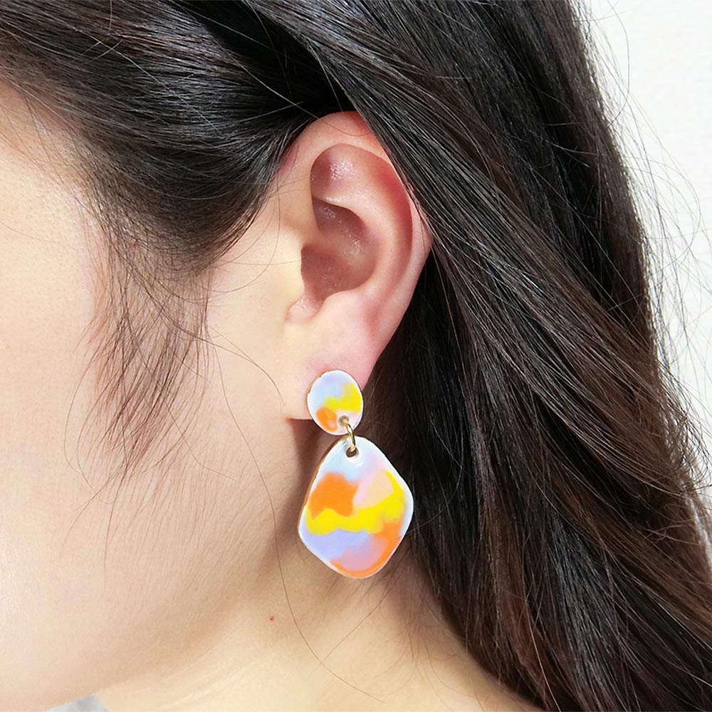 有田焼 エナメルプレート（ピアス）