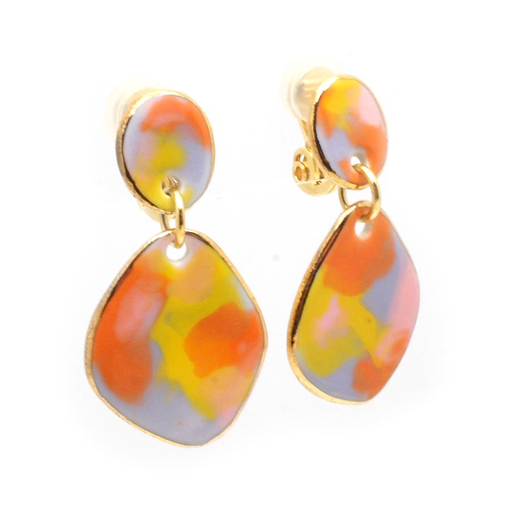 有田焼 エナメルプレート（イヤリング/ソフトクリップ）